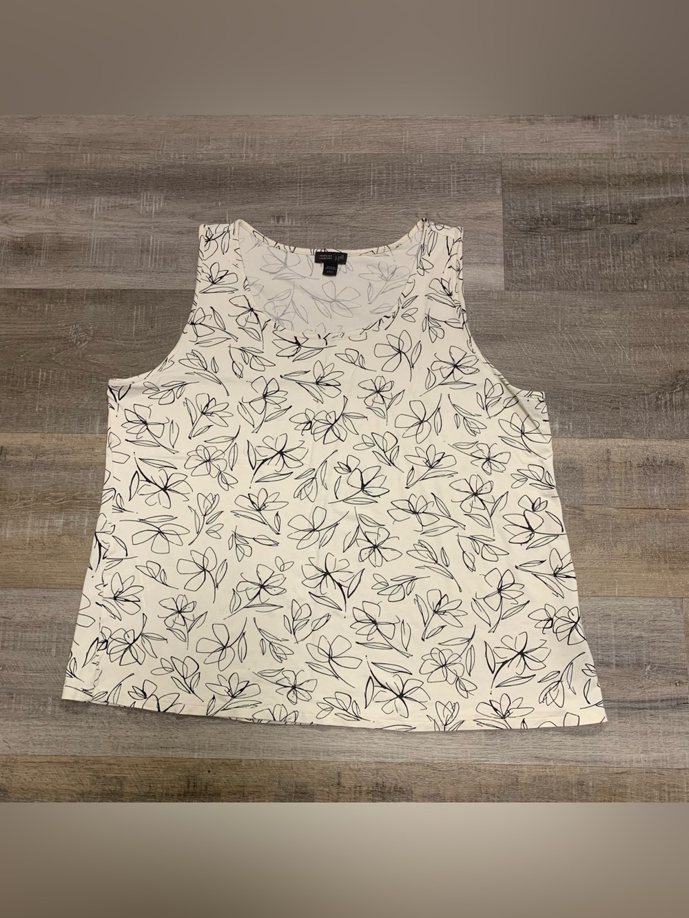 J. Jill Wearever Collection Women's Floral Tank Top Petite LP